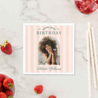 Serviette En Papier Photo de bienvenue à la fête d'anniversaire des 30