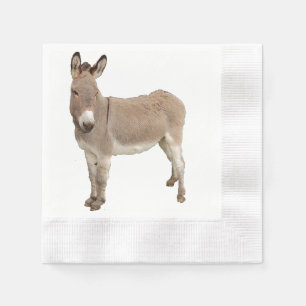 Serviette En Papier Photo de Burro à Donkey Cute