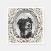 Serviette En Papier Photo de cadre en argent de vacances (Devant)