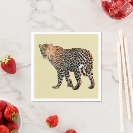 Serviette En Papier Photo de chat sauvage léopard tacheté (En situation)