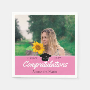 Serviette En Papier Photo de classe personnalisée pour la remise des d