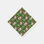 Serviette En Papier Photo de deux chiens Père Noël Reindeer Antler Cas (Coin)