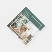 Serviette En Papier Photo de famille moderne | Joyeux Joyeux Joyeux Bé (Coin)