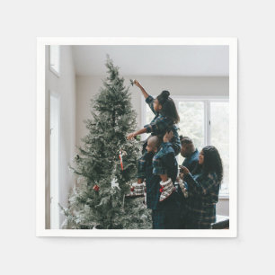 Serviette En Papier Photo de famille personnalisée