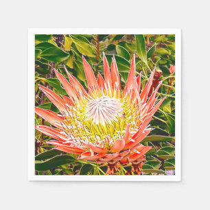 Serviette En Papier Photo de fleurs australiennes de Protea