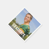 Serviette En Papier Photo de la fête de graduation moderne (Coin)