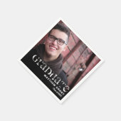 Serviette En Papier Photo de la fête de la graduation branchée (Coin)