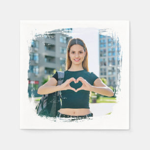 Serviette En Papier Photo de la frontière moderne Grunge