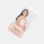 Serviette En Papier Photo de la robe Quinceanera (Coin)