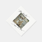 Serviette En Papier Photo de l'animal de compagnie du script Boissons (Coin)