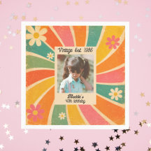 Photo de naissance personnalisé couleur vintage ré