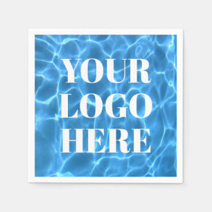 Serviette En Papier Photo de piscine Aqua Blue pour votre logo