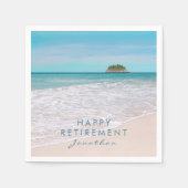 Serviette En Papier Photo de plage "Bonne retraite" Papier à papier Na (Devant)