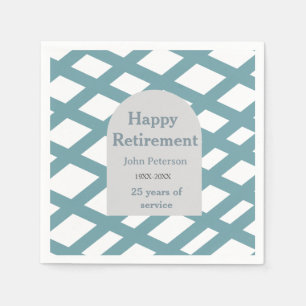 Serviette En Papier Photo de retraite heureuse année bleue années de s