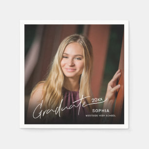 Serviette En Papier Photo de script minimaliste moderne élégante