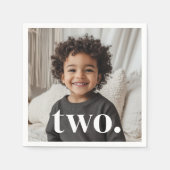 Serviette En Papier Photo du 2e anniversaire - deux (Devant)