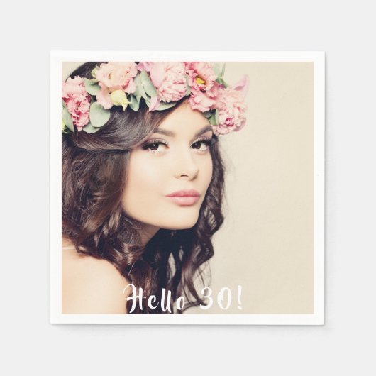 Serviette En Papier photo du 30e anniversaire (Devant)