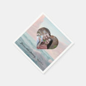 Serviette En Papier Photo du coeur du mariage sur la plage (Coin)