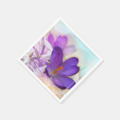 Serviette En Papier Photo d'un joli Crocus de printemps violet (Coin)