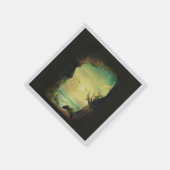 Serviette En Papier Photo d'une grotte dominant une mer tropicale (Coin)