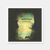 Serviette En Papier Photo d'une grotte surplombant un Mariage de la me (Devant)