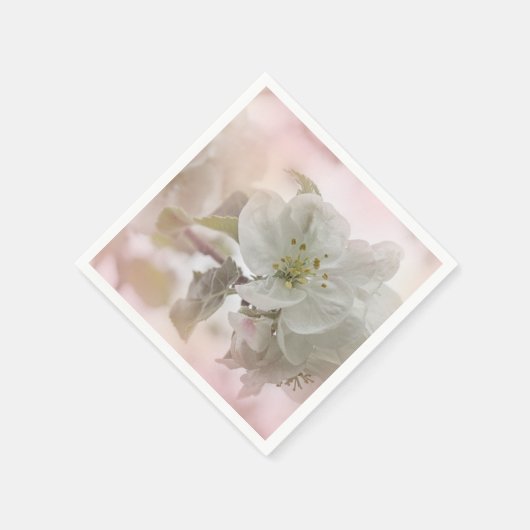 Serviette En Papier Photo en fleurs de pomme blanche (Coin)