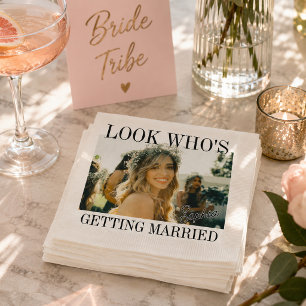 Serviette En Papier Photo Enterrement de la Mariée Célibataire