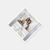 Serviette En Papier Photo et cocktail Mariage personnalisé serviettes (Coin)