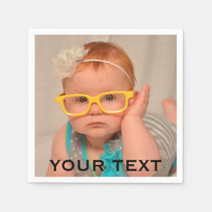 Serviette En Papier Photo Famille de bébé mignonne