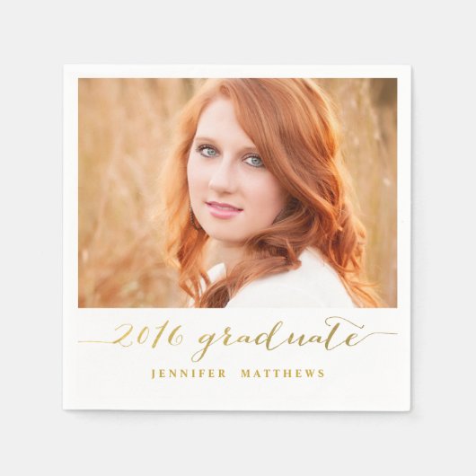 Serviette En Papier Photo Faux Gold Foil | Serviettes Papier Graduel (Devant)