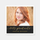 Serviette En Papier Photo Faux Gold Foil | Serviettes Papier Graduel (Devant)