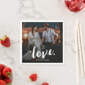 Serviette En Papier Photo Fiançailles d'amour de script gras (En situation)