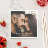 Serviette En Papier Photo Fiançailles moderne (En situation)