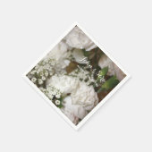 Serviette En Papier Photo Fleurs de mariage, Mariage personnalisé (Coin)