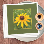 Serviette En Papier Photo Framed Single Yellow Rudbeckia Flower