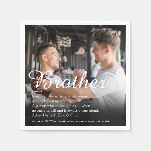 Serviette En Papier Photo Fun Cool Best Brother Ever Définition (Devant)