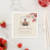 Serviette En Papier Photo Funérailles mémorial aquarelle Poppies servi (En situation)