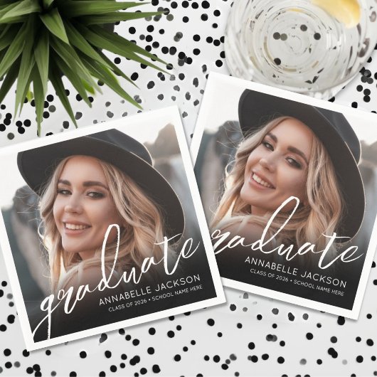 Serviette En Papier Photo Graduation Party