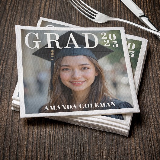 Serviette En Papier Photo Graduation Party