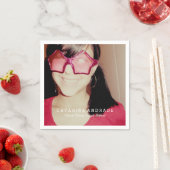 Serviette En Papier Photo Graduation Party Moderne lycée sur mesure (En situation)