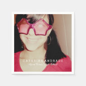 Serviette En Papier Photo Graduation Party Moderne lycée sur mesure (Devant)