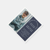 Serviette En Papier Photo Homme Graduation 2025 Parti Marine Faits amu (Coin)