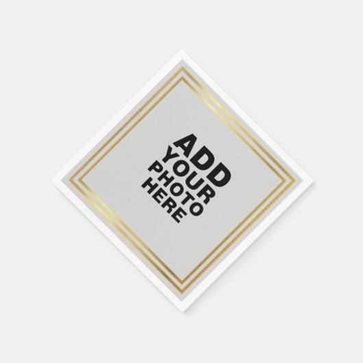 Serviette En Papier Photo Mariage de Keepsaké (Coin)