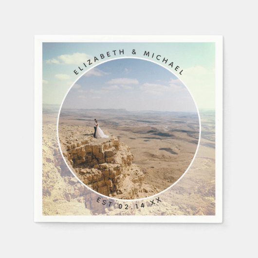 Serviette En Papier Photo Mariage de mariée et de chambre élégante (Devant)