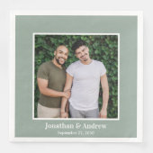 Serviette En Papier Photo Mariage LGBTQ (Devant)