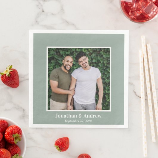 Serviette En Papier Photo Mariage LGBTQ (En situation)