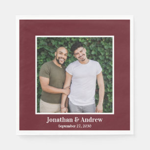 Serviette En Papier Photo Mariage LGBTQ