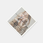 Serviette En Papier Photo minimaliste fête d'anniversaire 20e (Coin)