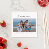 Serviette En Papier Photo minimaliste moderne simple personnalisée (En situation)