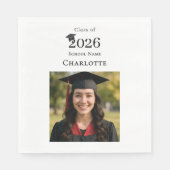 Serviette En Papier Photo modern Graduation Party luncheon (Devant)